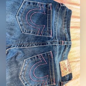 Pink skinny true religion jeans
